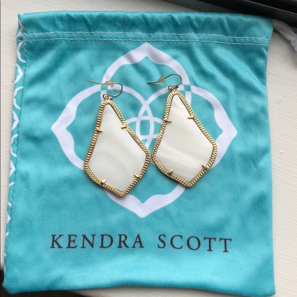 Kendra Scott earrings in white